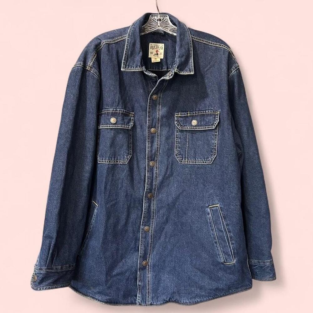 Vintage Denim Fleece Lined Chore Jacket, Sz XLarge Barn Coat